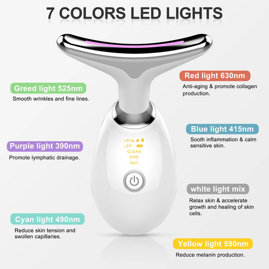 LAST DAY 50% SALE OFF - 7 in 1 Led Facial Glow Face Massager