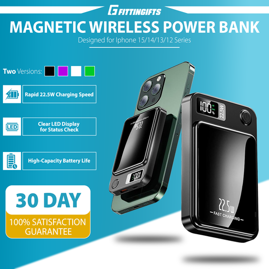 Magnetic Wireless Power Bank 22.5W – Fast Charging & LED Display